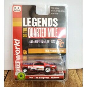 Auto World Tom McEwen Mongoose 1970 Plymouth Duster HO Slot Car CHASE iWheels